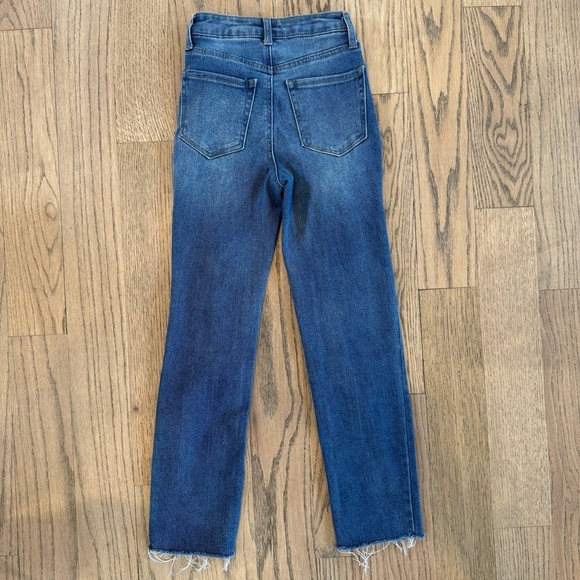 Vanilla Star Women’s Blue Distressed High Rise Button Fly Skinny Jeans Size 0/24 - Picture 11 of 11